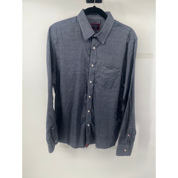 UNTUCKit Other - UNTUCKit Mens Slim Fit Long Sleeve Button Down Shirt Navy Blue Cotton Large